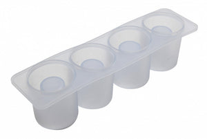 4 Cavity Silicone Shot Glass Mould - Clear