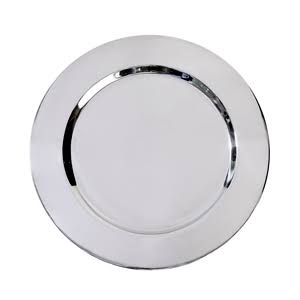 Artis Polished Stainless Steel Charger Plate 33cm Large Round Dish 