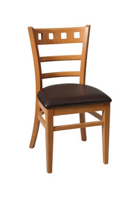 Enzo Oak Padded Side Chair  **DELIVERY CHARGE WILL APPLY **