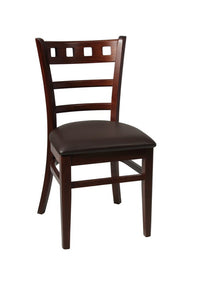 Enzo Walnut Padded Side Chair  ** DELIVERY CHARGE WILL APPLY **
