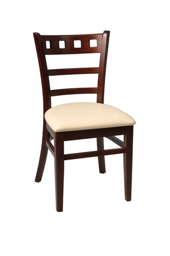 Enzo Walnut Padded Side Chair  **DELIVERY CHARGE WILL APPLY **