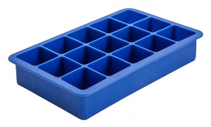 15 Cavity Silicone Ice Cube Mould 1.25" Square (Blue)