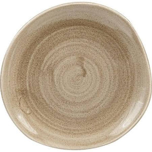 Churchill Super Vitrified Churchill Stonecast Patina Antique Organic Round Plates Taupe 186mm (Box of 12)