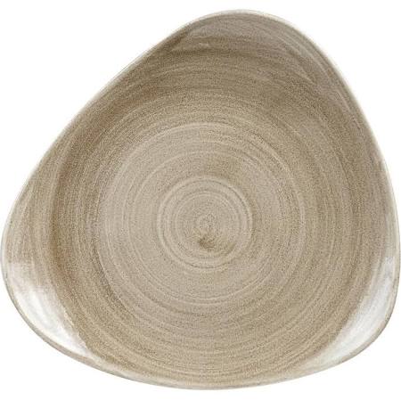 Churchill Super Vitrified Churchill Stonecast Patina Antique Triangle Plates Taupe 311mm (Box of 6)