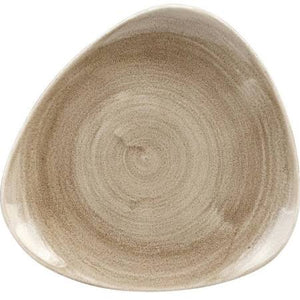 Churchill Super Vitrified Churchill Stonecast Patina Antique Triangle Plates Taupe 229mm (Box of 12)