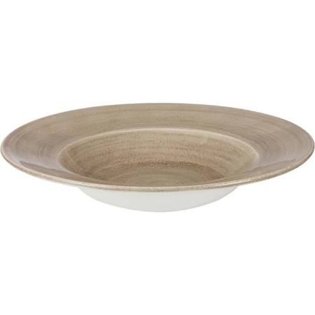 Churchill Super Vitrified Churchill Stonecast Patina Antique Round Wide Rim Bowls Taupe 280mm (Box of 12)