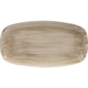 Churchill Super Vitrified Churchill Stonecast Patina Antique Rectangular Chefs Plates Taupe 355mm (Box of 6)
