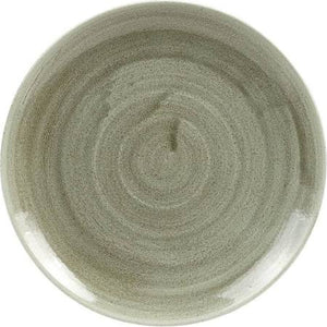 Churchill Super Vitrified Churchill Stonecast Patina Antique Round Coupe Plates Green 217mm (Box of 12)