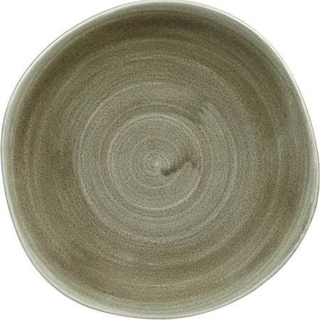 Churchill Super Vitrified Churchill Stonecast Patina Antique Organic Round Plates Green 264mm (Box of 12)