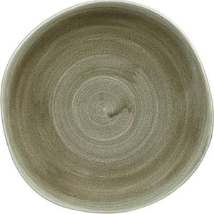 Churchill Super Vitrified Churchill Stonecast Patina Antique Organic Round Plates Green 264mm (Box of 12)