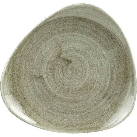 Churchill Super Vitrified Churchill Stonecast Patina Antique Triangle Plates Green 192mm (Box of 12)