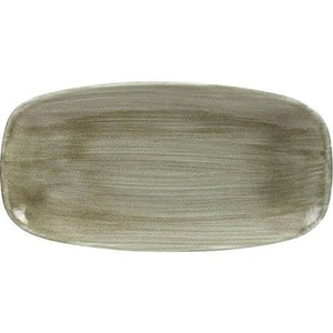 Churchill Super Vitrified Churchill Stonecast Patina Antique Chefs Plates Green 355x189mm (Box of 6)