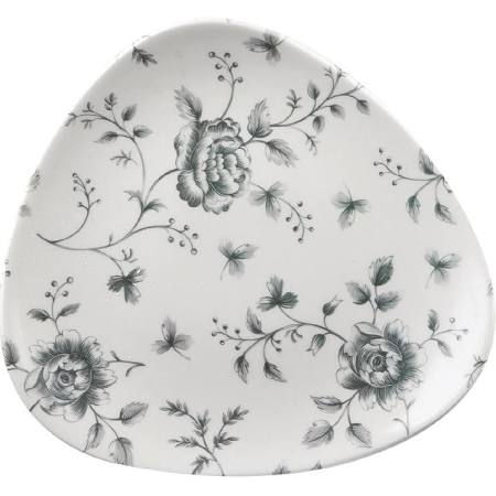 Churchill Vintage Grey Rose Chintz Triangle Plates - x 12 - RCGTR71 (Box of 12)