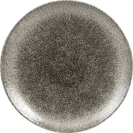 Churchill Studio Prints Raku Round Coupe Plates Quartz Black 260mm (Box of 12)