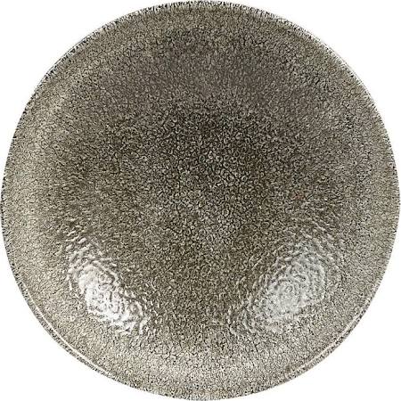 Churchill Studio Prints Raku Round Coupe Plates Quartz Black 165mm (Box of 12)