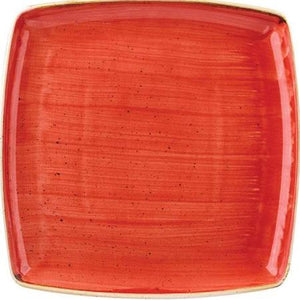 Churchill Stonecast Square Plate Berry Red 268 x 268mm (Box of 6)