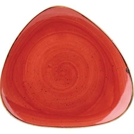 Churchill Stonecast Berry Red Triangle Plate 22.9cm / 9