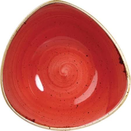 Churchill Stonecast Triangle Bowl Berry Red 235mm (Box of 12)