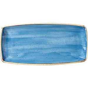 Churchill Stonecast Rectangular Plate Cornflower Blue 295 x 150mm (Box of 12)