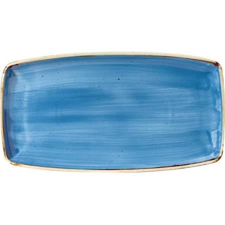 Churchill Stonecast Rectangular Plates Cornflower Blue 350 x 185mm (Box of 6)