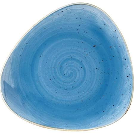 Churchill Stonecast Cornflower Blue Triangle Plate 7.75