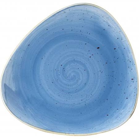 Churchill Stonecast Cornflower Blue Triangle Plate 9
