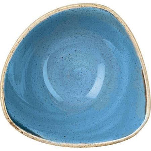 Churchill Stonecast Cornflower Blue Triangle Bowl 15.3cm / 6" (Box of 12)