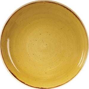 Churchill Stonecast Round Coupe Bowl Mustard Seed Yellow 248mm (Box of 12)
