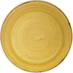 Churchill Stonecast Round Coupe Plates Mustard Seed Yellow 165mm (Box of 12)