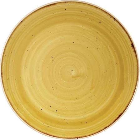 Churchill Stonecast Round Coupe Plates Mustard Seed Yellow 165mm (Box of 12)