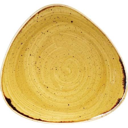 Churchill Stonecast Mustard Seed Yellow Triangular Plate 9 