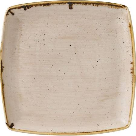 Churchill Stonecast Deep Square Plate Nutmeg Cream 260 x 260mm (Box of 6)