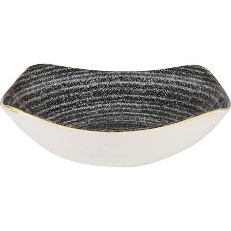 Studio Prints Homespun Charcoal Black Square Bowls 9.25