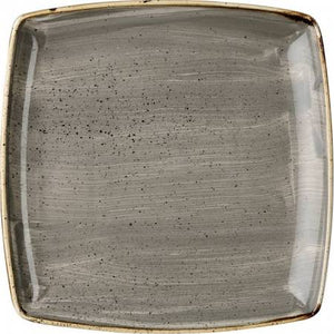 Churchill Stonecast Deep Square Plate 10.5" Peppercorn Grey (Box of 6)