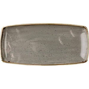 Churchill Stonecast Peppercorn Grey x Squared Oblong Plate 11.75" (Box of 12)