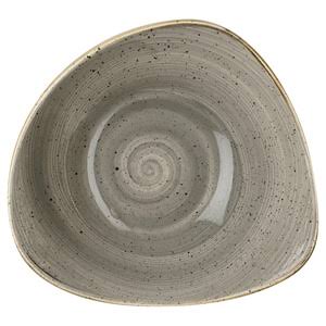 Churchill Stonecast Peppercorn Grey Triangular Bowl 23.5cm | China (Box of 12)
