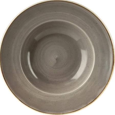 Churchill Stonecast Peppercorn Grey Wide Rim Bowl 9.45 