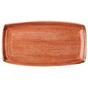Churchill Stonecast Rectangular Plate Spiced Orange 350 x 185mm (Box of 6)