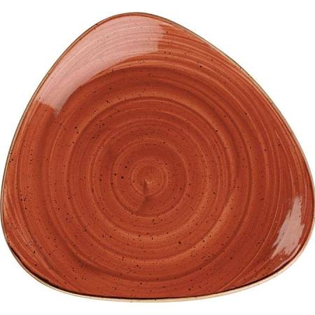 Churchill Stonecast Spiced Orange Triangle Plate 31.1cm / 12