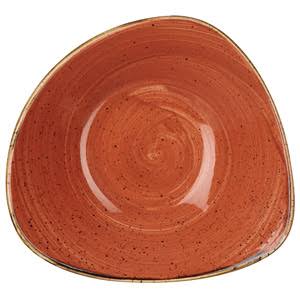 Churchill Stonecast Triangle Bowl Spiced Orange 265mm (Box of 12)