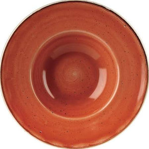 Churchill Stonecast Round Wide Rim Bowl Spiced Orange 239mm (Box of 12)