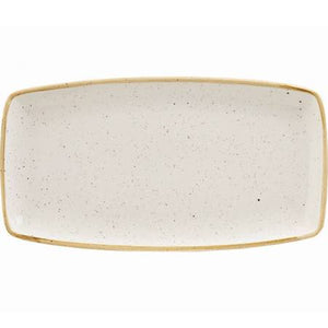 Churchill Stonecast Rectangular Plates Barley White 350 x 185mm (Box of 6)