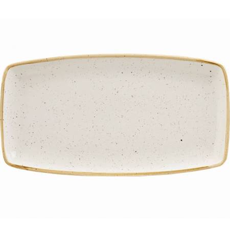 Churchill Stonecast Rectangular Plates Barley White 350 x 185mm (Box of 6)
