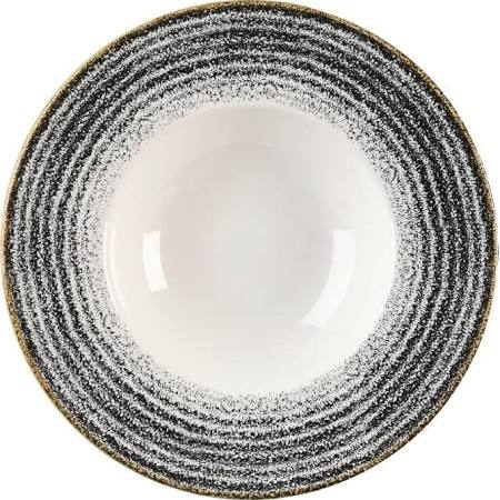 Churchill Studio Prints Charcoal Black Wide Rim Bowl 240mm - Dm450 (Box of 24)