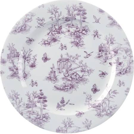 Churchill Vintage Prints Cranberry Toile Plate 30.5cm -X 6- TOCVP111 (Box of 6)
