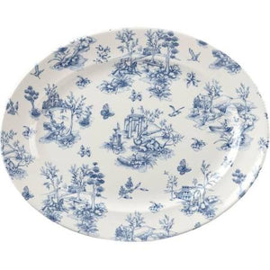 Churchill Vintage Prints Oval Dishes Prague Toile Print 365mm (Box of 6)