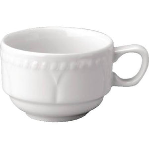 Churchill Buckingham White Stackable Continental Coffee Cup 179ml (Box of 24)
