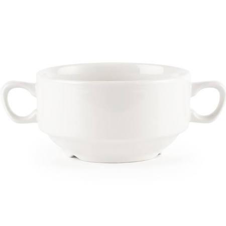 Churchill Whiteware Handled Soup Bowls 398ml P283 (Box of 24)