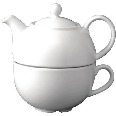 Churchill Plain Whiteware Teapots 370ml W905 (Box of 4)