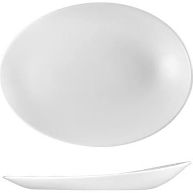 Churchill Profile White Oval Orb Plate 25cm (Box of 12)